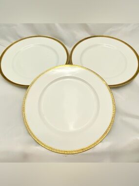 MZ Austria Porcelain 9” Plate, Habsburg Greek Key Pattern, Set Of 3, EUC